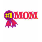 #1 Mom Ladies Fitted Long Sleeve T-Shirt
