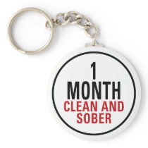 1 Month Clean and Sober Keychain