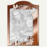 #1 Mother In Law Copper Photo Frame Sculpture Photo Cutout