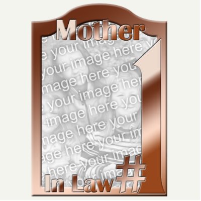 #1 Mother In Law Copper Photo Frame Sculpture Photo Cutout by FNolan