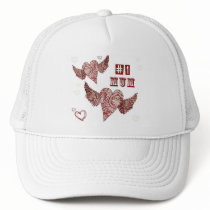 #1 Mum Fleur Winged Heart hats