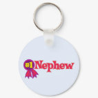 #1 Nephew Round Keychain