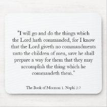 1. Nephi 3:7 mousepads by stephangerlach 1. Nephi 3:7 mousepads