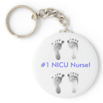 #1 NICU Nurse! (blue) Keychain