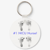 #1 NICU Nurse! (blue) keychains by tinkaa #1 NICU Nurse! (blue) keychains