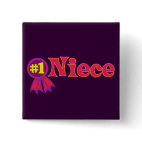 #1 Niece Square Button