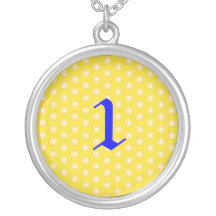 1,NUMBER, LETTER ON HONEYCOMB PENDANT