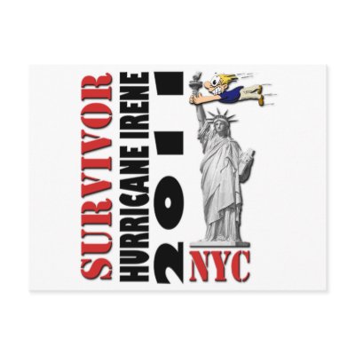#1 NYC Survived Hurricane Irene Postcard by hurricanewear