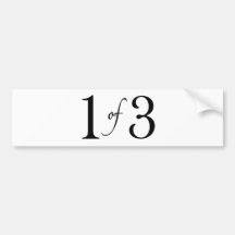 1 of 3 (oldest child) bumper sticker