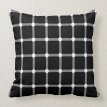 #1-optical illution,lines & dots throw pillows