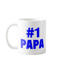 #1 Papa (Blue) mugs by TeeZazzle #1 Papa (Blue) mugs