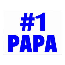 #1 Papa (Blue) Postcards