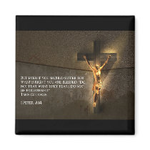 1 Peter 3:14 Refrigerator Magnets
