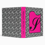 1" Photo Binder Scrapbook Hot Pink Zebra Print