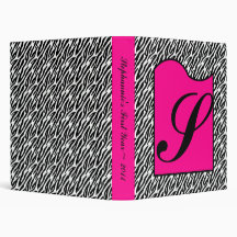 1" Photo Binder Scrapbook Hot Pink Zebra Print