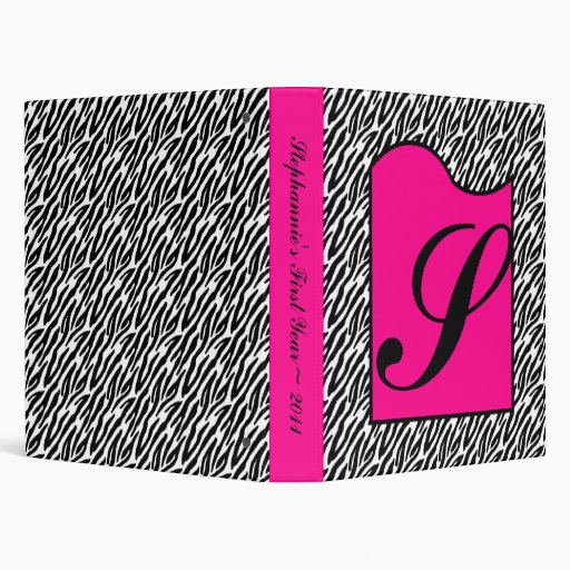 1" Photo Binder Scrapbook Hot Pink Zebra Print