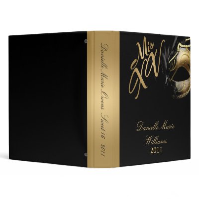 1" Photo Binder Scrapbook Mis XV Gold by AnnLeeDesigns