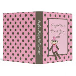 1" Photo Binder Scrapbook Pink Sock Monkey