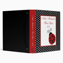 1" Photo Binder Scrapbook Red Ladybug