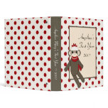 1" Photo Binder Scrapbook Red Sock Monkey
