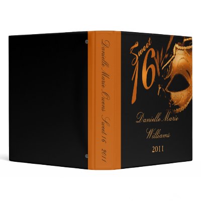 1" Photo Binder Scrapbook Sweet 16 Orange by AnnLeeDesigns