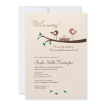 1 Pink Egg Nesting Birds Baby Shower Invitation