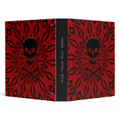 1&quot; Red Rage Skull Binder