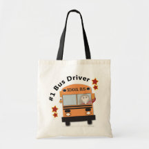 #1 School Bus Driver Tote Bag