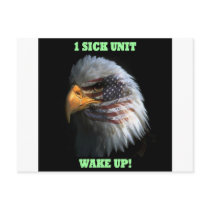 1 SICK UNIT - WAKE UP! POST CARD