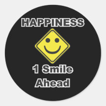 1 Smile Ahead Round Stickers