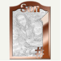 #1 Son Copper Colored Photo Frame Sculpture photo sculptures