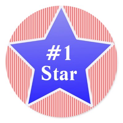 #1 Star, Or #1 ?,  Award Stickers by mvdesigns
