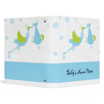 1" Stork Baby Boy Photo Album Binder by Celebration4all