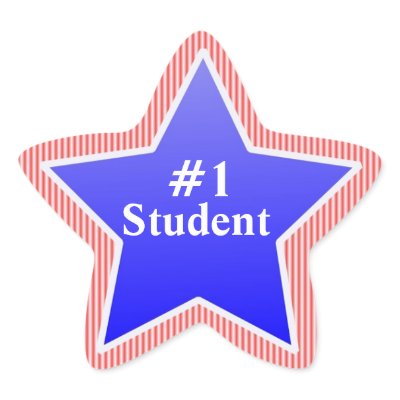 #1 Student Star Stickers by mvdesigns
