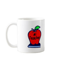 #1 Teacher (Apple/Book) mugs by CelebrationZazzle #1 Teacher (Apple/Book) mugs