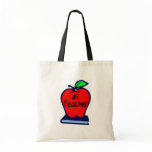 #1 Teacher (Apple/Books) Tote Bag