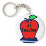 #1 Teacher (Apple/Books) Key Chain