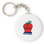 #1 Teacher (Apple/Books) Keychain