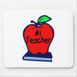 #1 Teacher (Apple/Books) Mouse Mat