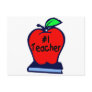 #1 Teacher (Apple/Books) Post Card