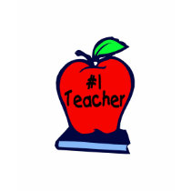 #1 Teacher (Apple/Books) t-shirts