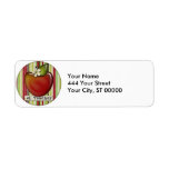#1 teacher apple return address labels