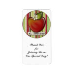 #1 teacher apple custom address label