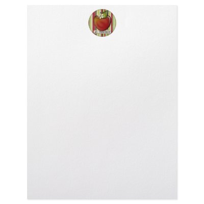#1 teacher apple letterhead design by jewelry_dreams