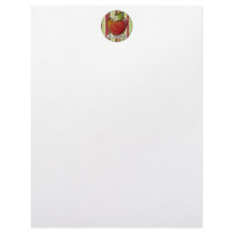 #1 teacher apple letterhead design
