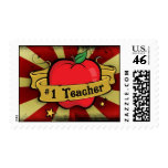#1 Teacher Tattoo Inspired Urban Postage Stamp