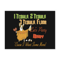 1 Tequila 2 Tequila 3 Tequila Floor Post Cards