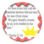 1 Timothy 2: 5- 6 frame with crown stickers