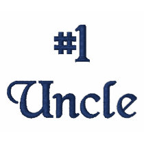 #1 Uncle-Embroidered T-Shirt embroidered shirts