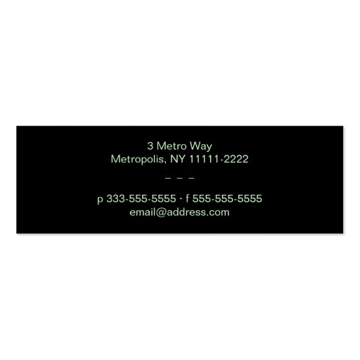 1 Up 1 Down Downtown Business Card Template (back side)